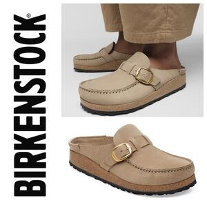 NWT Birkenstock Buckley Style Oiled Leather in Taupe/ Light Tobacco
